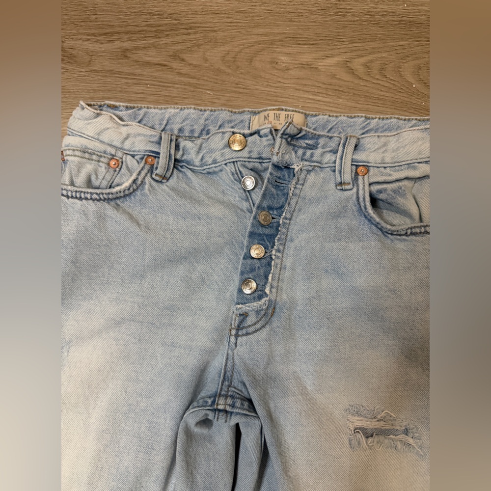 We The Free Light Blue Distressed Denim - Picture 5 of 9